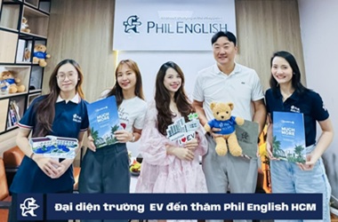 Đại diện trường Anh ngữ EV thăm văn phòng Phil English HCM vào tháng 9/2025